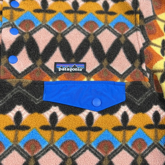 Patagonia Synchilla Snap T Fleece Pullover Womens S Companions Big Anthos Pink - Picture 4 of 13